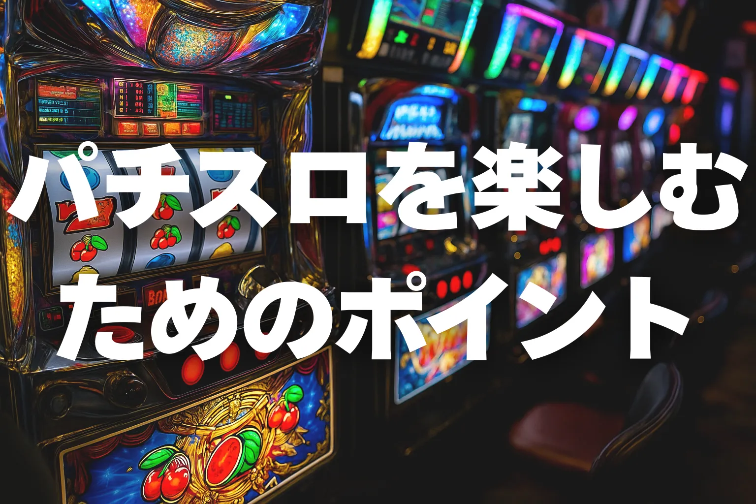 パチスロを楽しむためのポイント