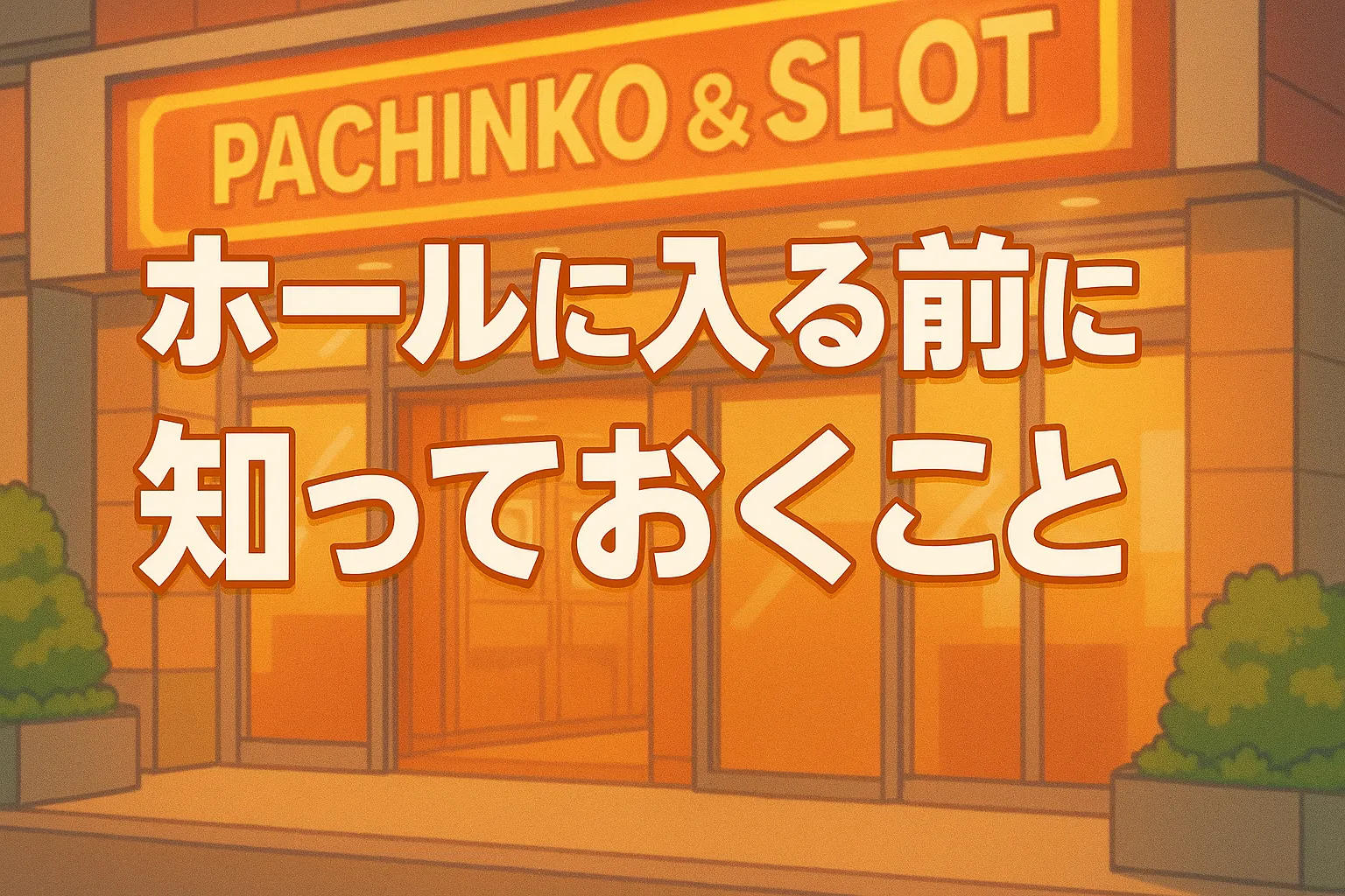 ホールに入る前に知っておくこと